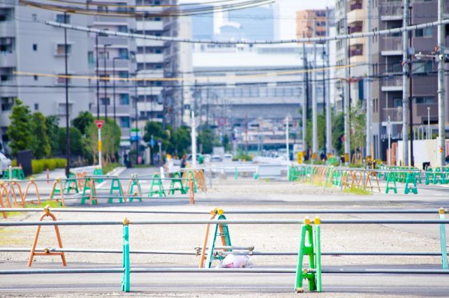 工事中の道路