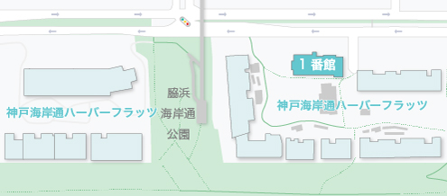神戸海岸通ハーバーフラッツ1番館の位置