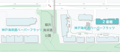 神戸海岸通ハーバーフラッツ2番館の位置