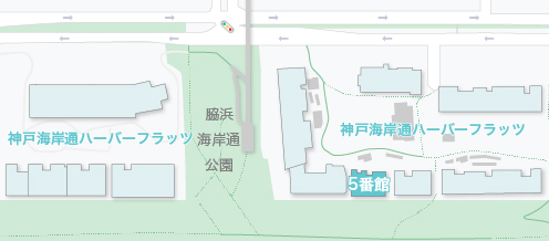 神戸海岸通ハーバーフラッツ5番館の位置