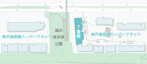 神戸海岸通ハーバーフラッツ7番館の位置