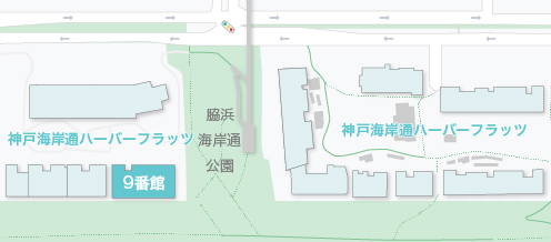 神戸海岸通ハーバーフラッツ9番館の位置
