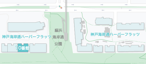 神戸海岸通ハーバーフラッツ10番館の位置