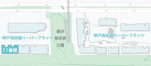 神戸海岸通ハーバーフラッツ11番館の位置