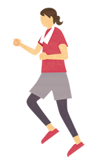 ランニングする女性